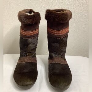 TECHNICA Brown Fur-Lined Women's Boots